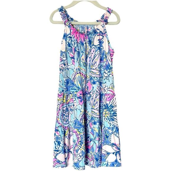 Lilly Pulitzer Girls “Got Your Back”Mini Loro Dress Size M 6/7 - Picture 1 of 7